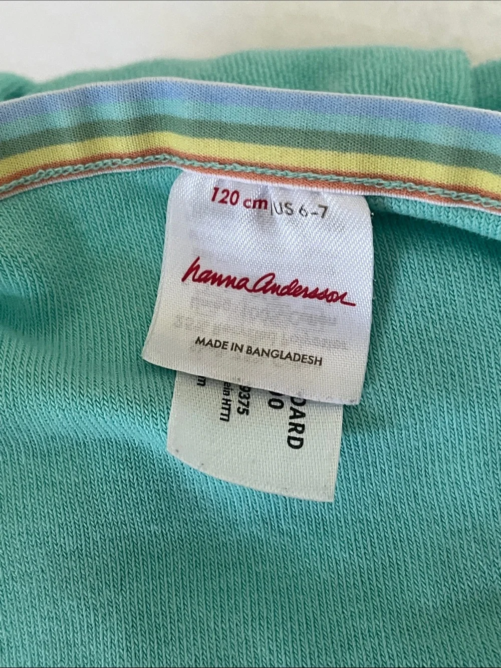 Hanna Andersson Teal Sundress with Yellow & Blue Trim